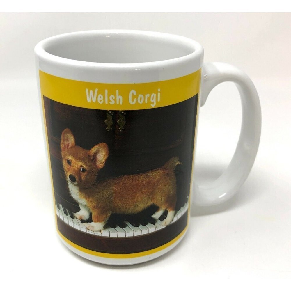 Welsh Corgi Piano Photo Coffee Tea Mug Cup Dog Lover Gift‎ Present - Picture 3 of 6